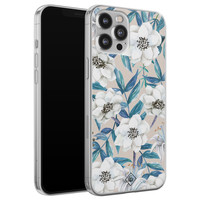 Casimoda iPhone 12 Pro Max siliconen telefoonhoesje - Touch of flowers