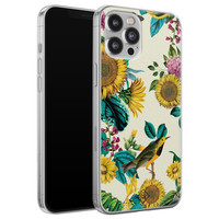 Casimoda iPhone 12 Pro Max siliconen hoesje - Sunflowers