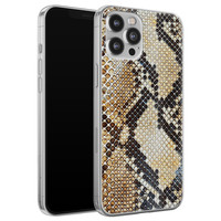 Casimoda iPhone 12 Pro Max siliconen hoesje - Golden snake