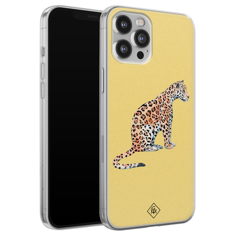 Casimoda iPhone 12 Pro Max siliconen hoesje - Leo wild