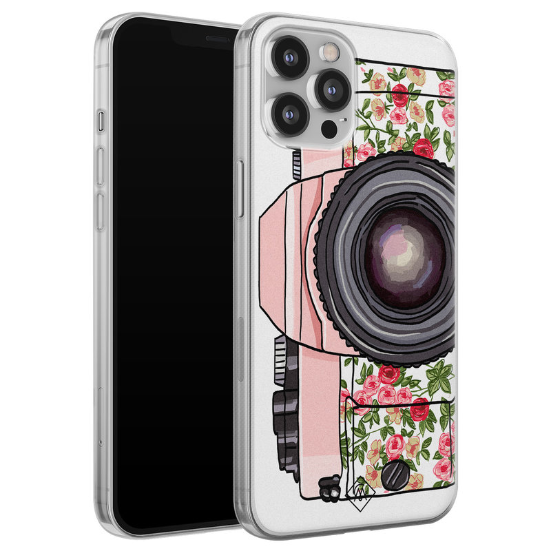 Casimoda iPhone 12 Pro Max siliconen telefoonhoesje - Hippie camera