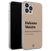 Casimoda iPhone 12 Pro Max siliconen hoesje - Hakuna matata