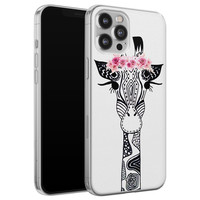 Casimoda iPhone 12 Pro Max siliconen telefoonhoesje - Giraffe