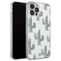 Casimoda iPhone 12 Pro Max siliconen telefoonhoesje - Cactus print