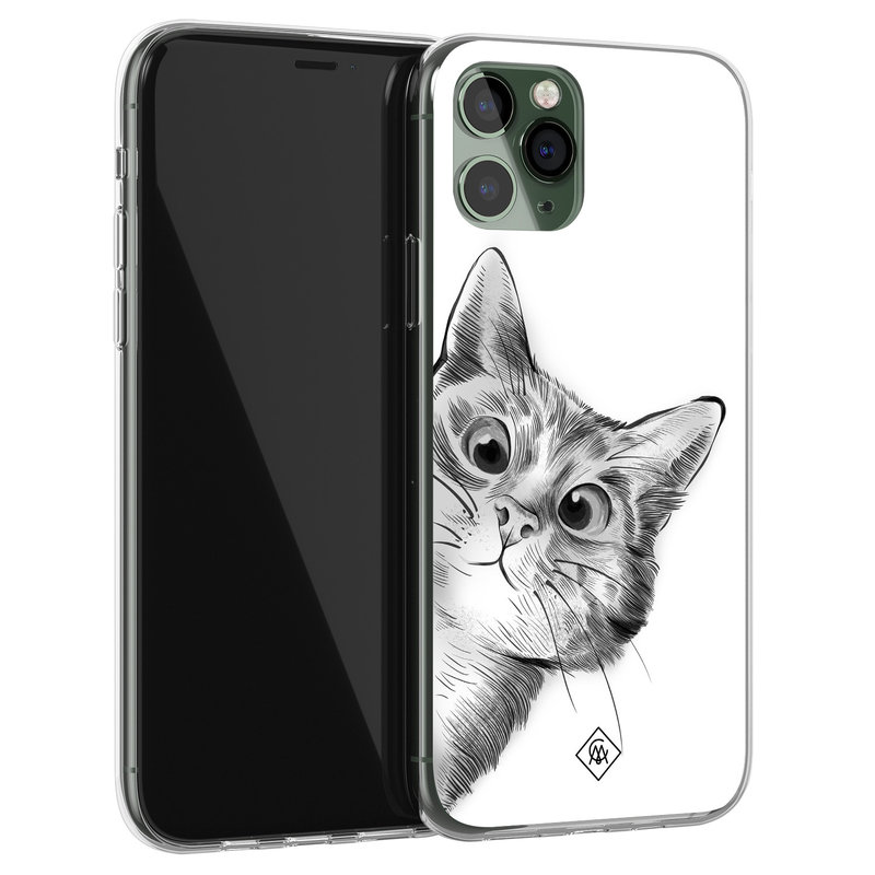 Casimoda iPhone 11 Pro siliconen hoesje - Peekaboo