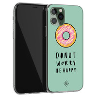 Casimoda iPhone 11 Pro siliconen hoesje - Donut worry