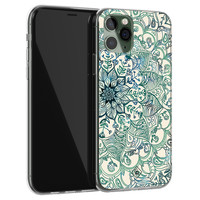 Casimoda iPhone 11 Pro siliconen hoesje - Mandala blauw