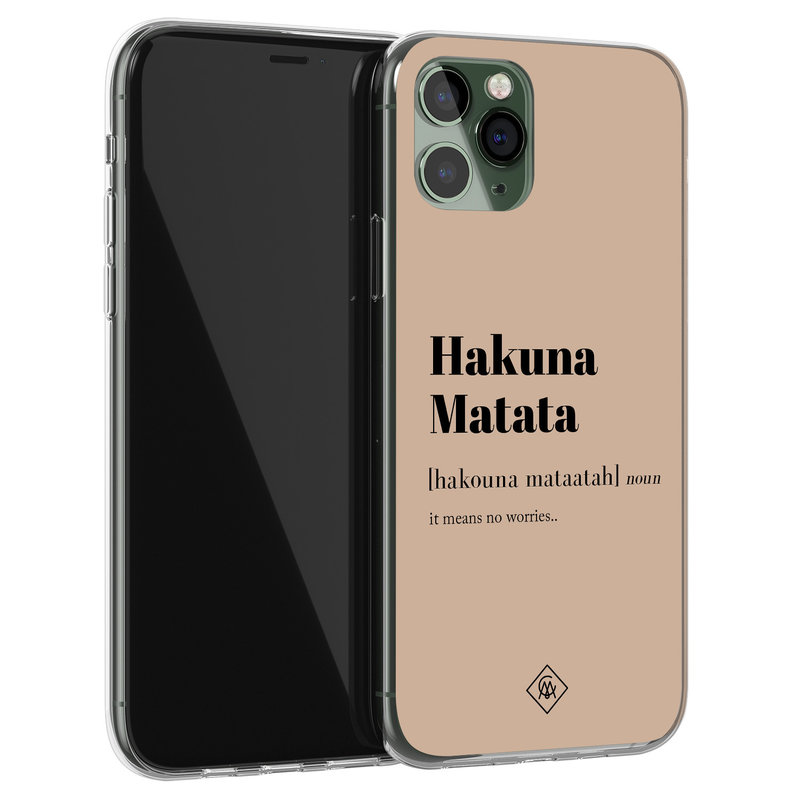 Casimoda iPhone 11 Pro siliconen hoesje - Hakuna matata