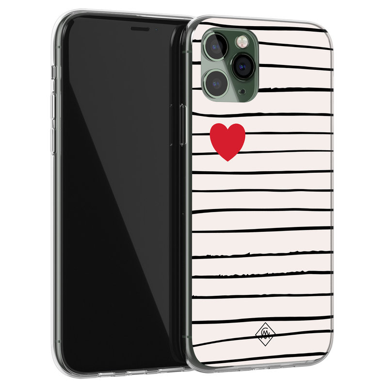 Casimoda iPhone 11 Pro siliconen hoesje - Heart queen