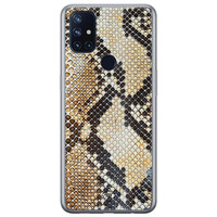 Casimoda OnePlus Nord N10 5G siliconen hoesje - Golden snake