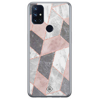 Casimoda OnePlus Nord N10 5G siliconen telefoonhoesje - Stone grid