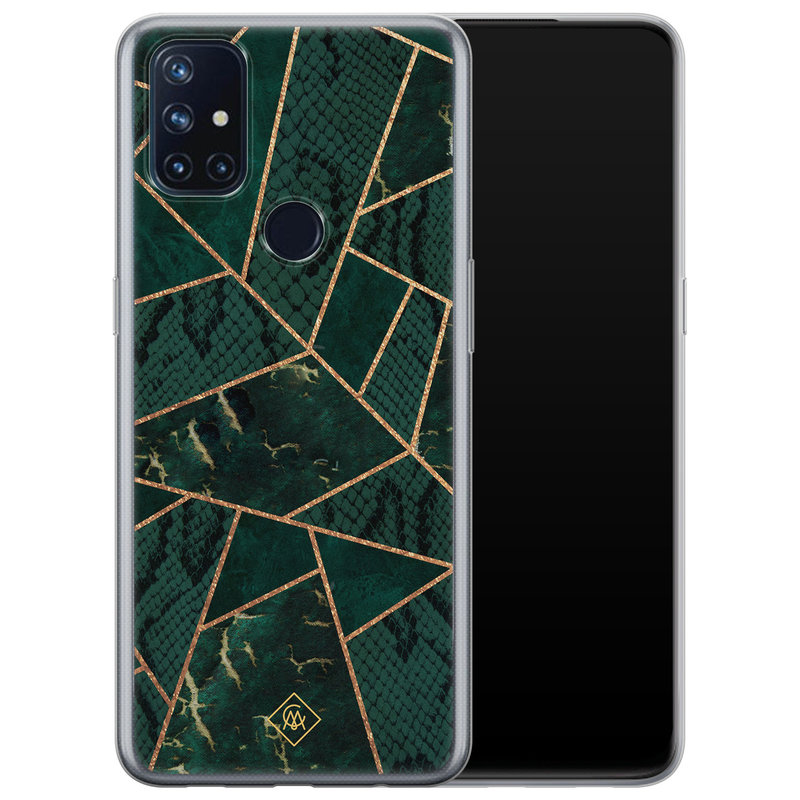 Casimoda OnePlus Nord N10 5G siliconen hoesje - Abstract groen