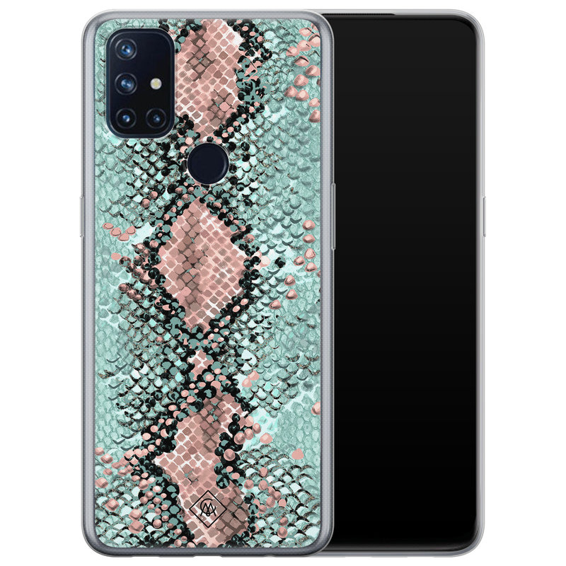 Casimoda OnePlus Nord N10 5G siliconen hoesje - Snake pastel