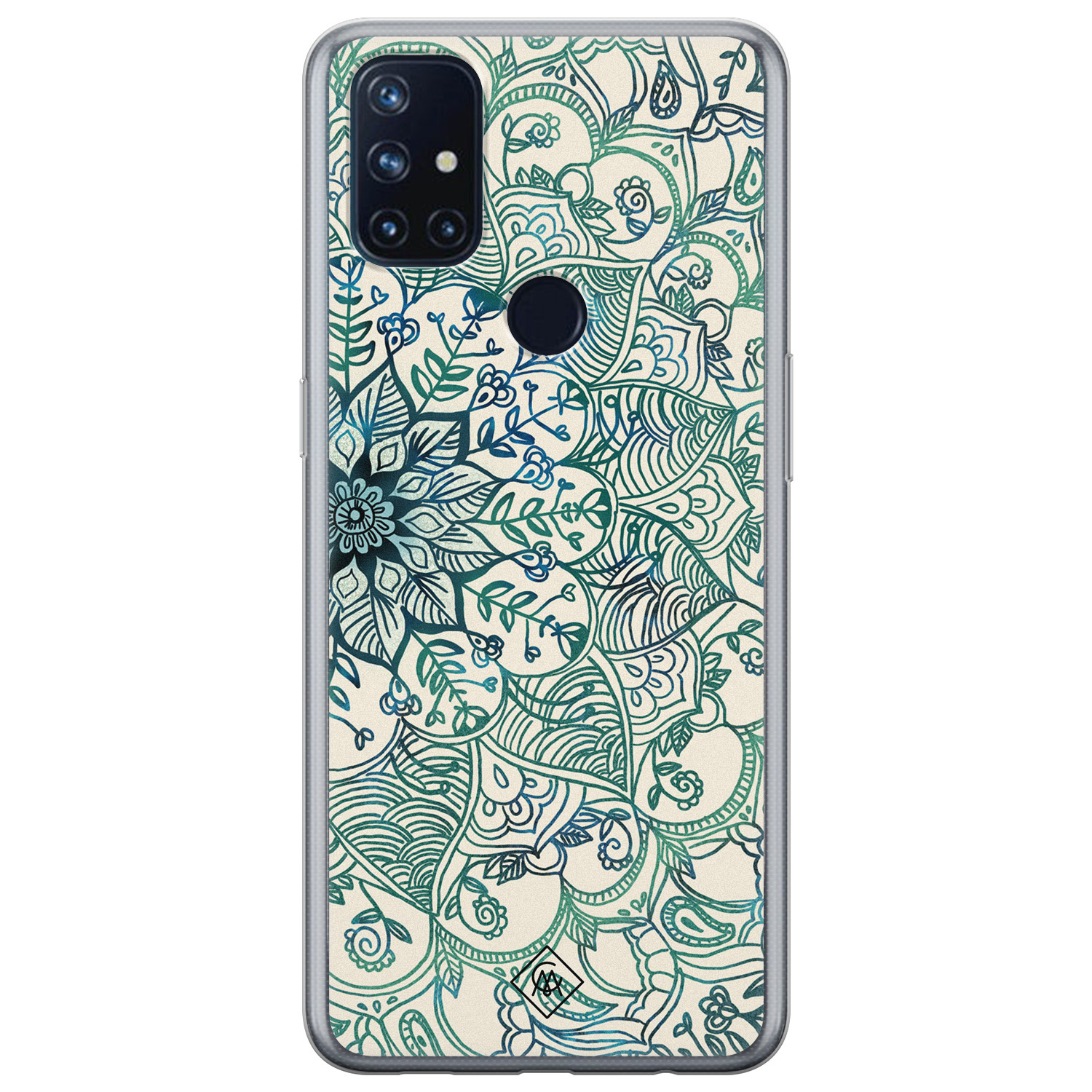 OnePlus Nord N10 5G siliconen hoesje - Mandala blauw