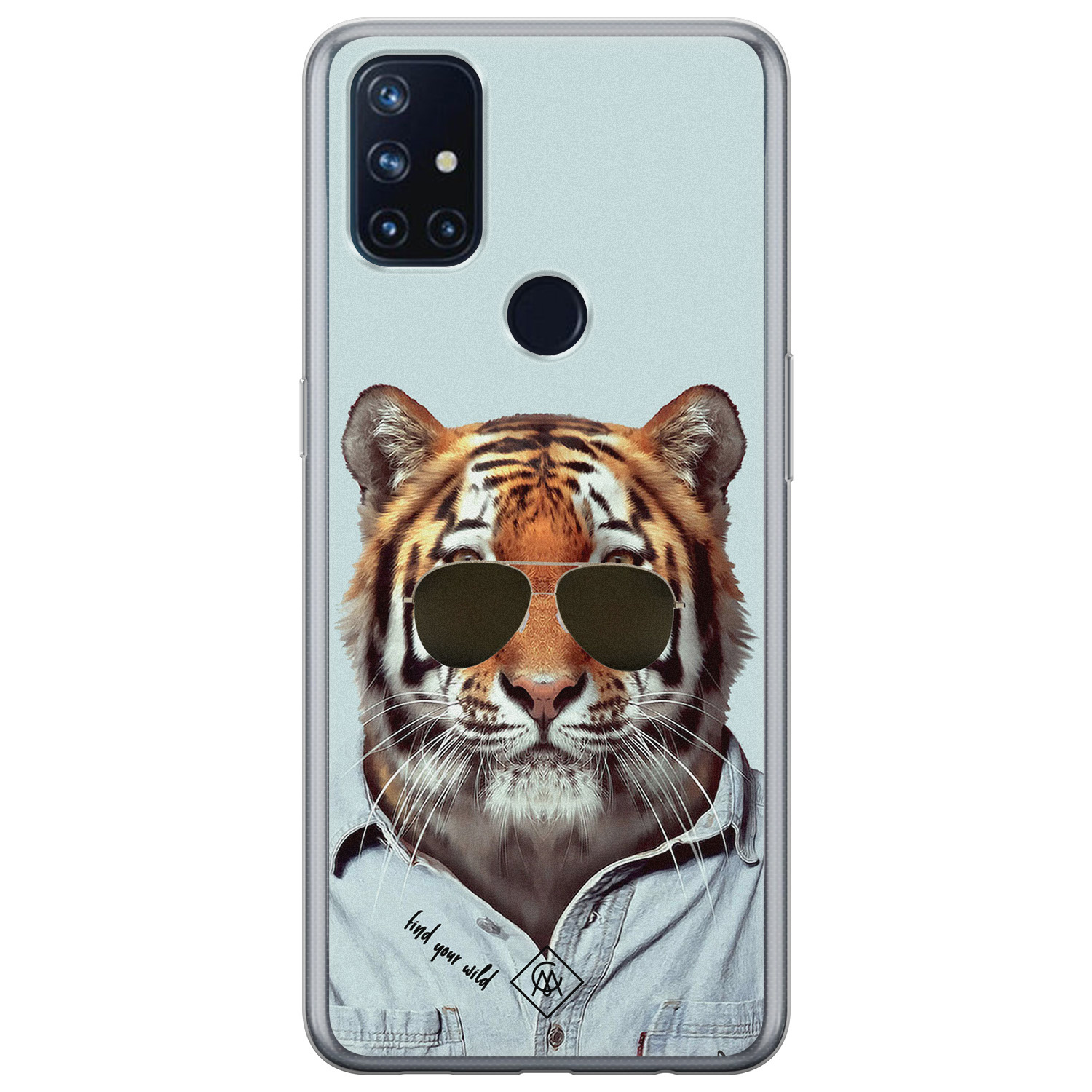 OnePlus Nord N10 5G siliconen hoesje - Tijger wild