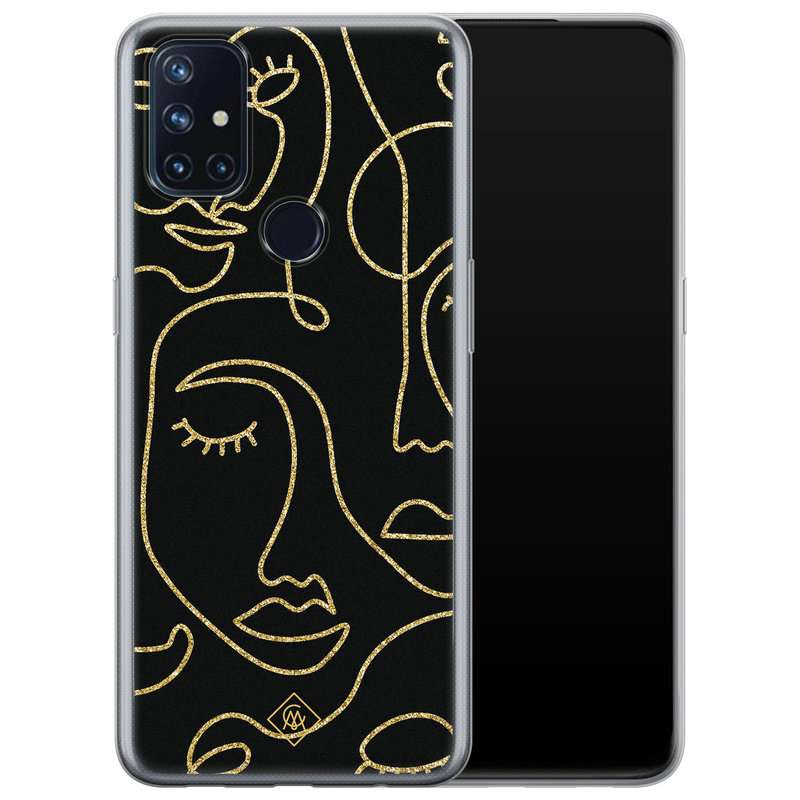 Casimoda OnePlus Nord N10 5G siliconen hoesje - Abstract faces