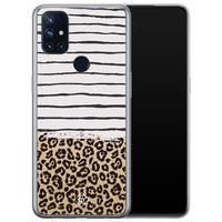 Casimoda OnePlus Nord N10 5G siliconen telefoonhoesje - Leopard lines