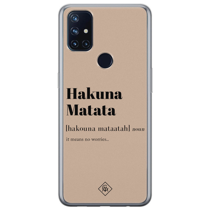 Casimoda OnePlus Nord N10 5G siliconen hoesje - Hakuna matata