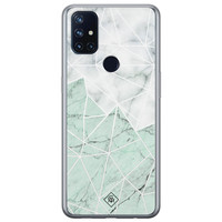 Casimoda OnePlus Nord N10 5G siliconen telefoonhoesje - Marmer mint mix