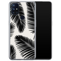 Casimoda OnePlus Nord N10 5G siliconen telefoonhoesje - Palm leaves silhouette