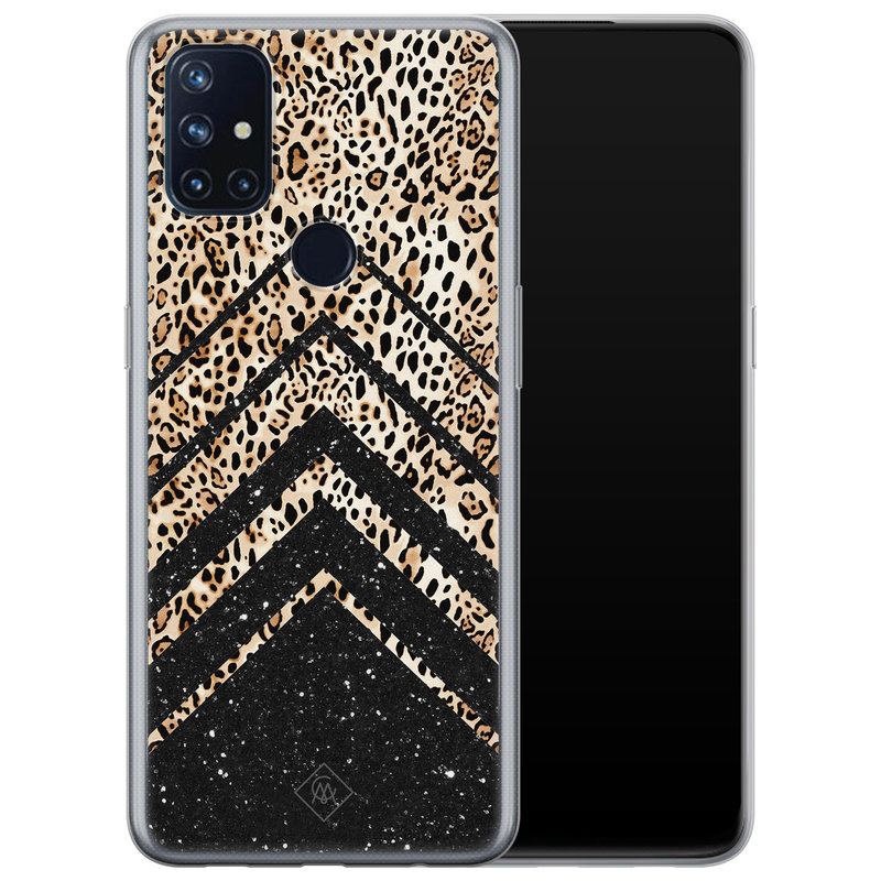 Casimoda OnePlus Nord N10 5G siliconen hoesje - Chevron luipaard