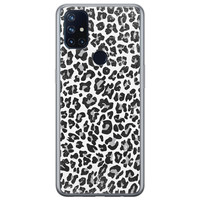 Casimoda OnePlus Nord N10 5G siliconen telefoonhoesje - Luipaard grijs