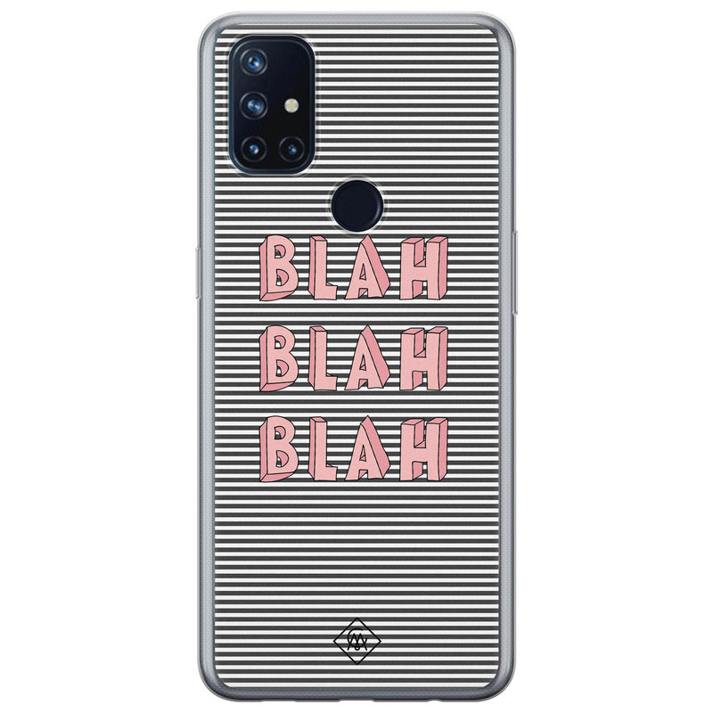 Casimoda OnePlus Nord N10 5G siliconen telefoonhoesje - Blah blah blah
