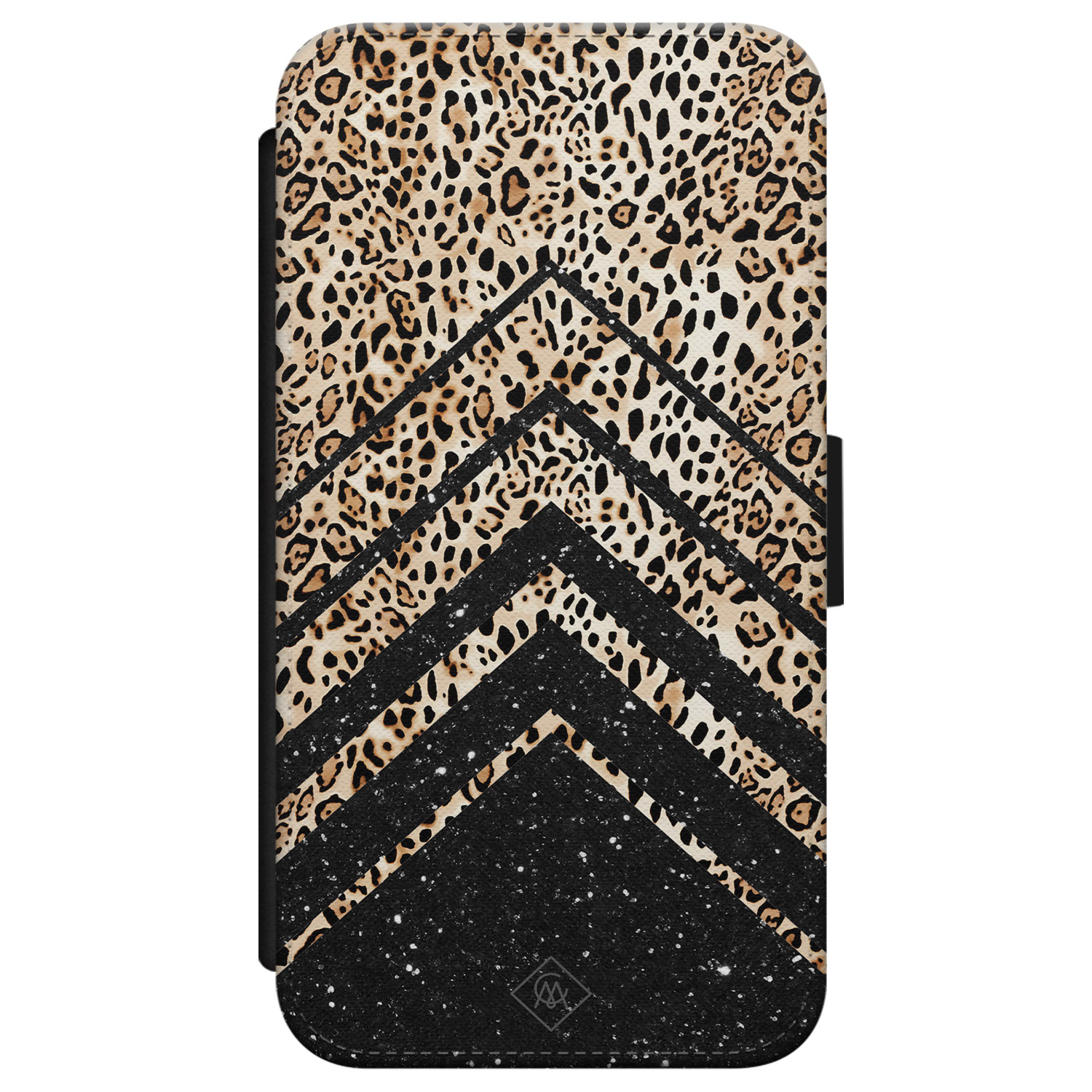 iPhone X XS flipcase Luipaard chevron
