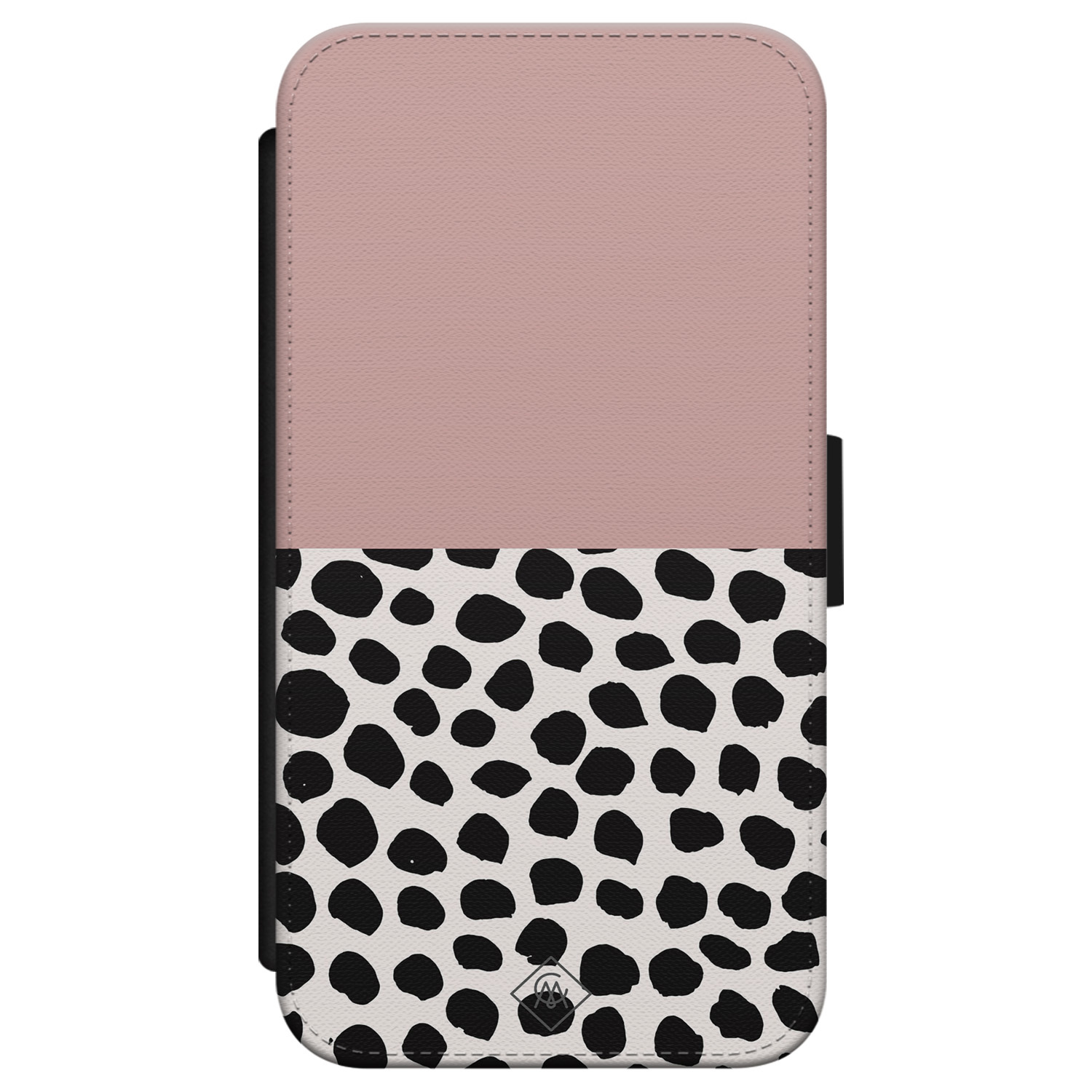 iPhone X XS flipcase Pink dots