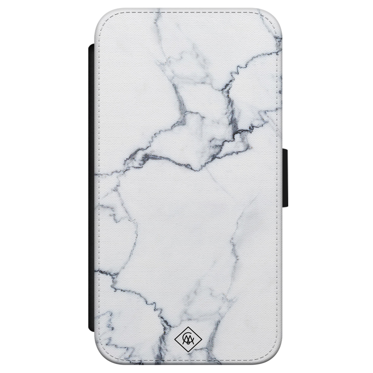 iPhone X XS flipcase Marmer grijs