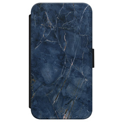 Casimoda iPhone X/XS flipcase - Marmer navy blauw