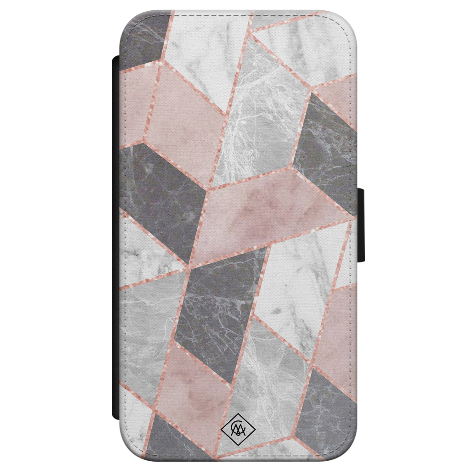 iPhone X XS flipcase Stone grid
