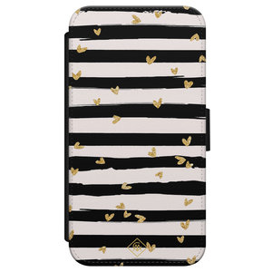 Casimoda iPhone X/XS flipcase - Hart streepjes