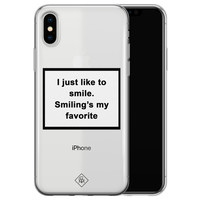 Casimoda iPhone X/XS transparant hoesje - Always smiling