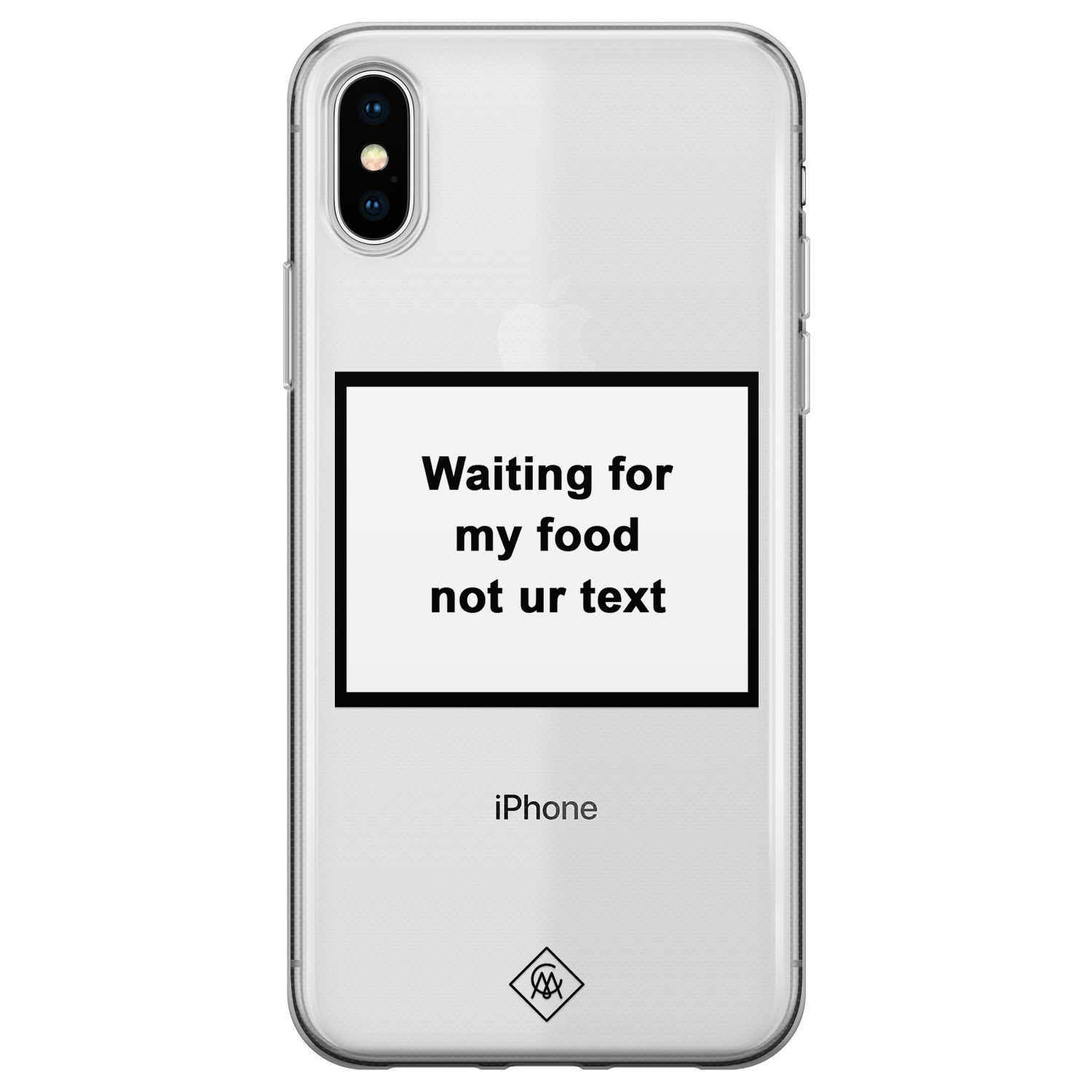 Casimoda iPhone X/XS transparant hoesje Waiting for food - Casimoda.nl