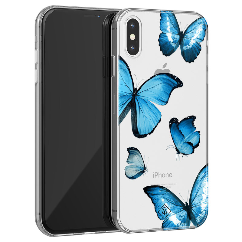 Casimoda iPhone X/XS transparant hoesje - Vlinders