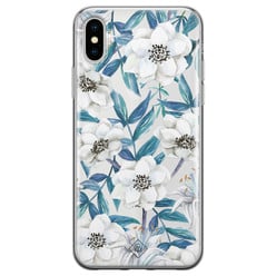 Casimoda iPhone X/XS transparant hoesje - Touch of flowers