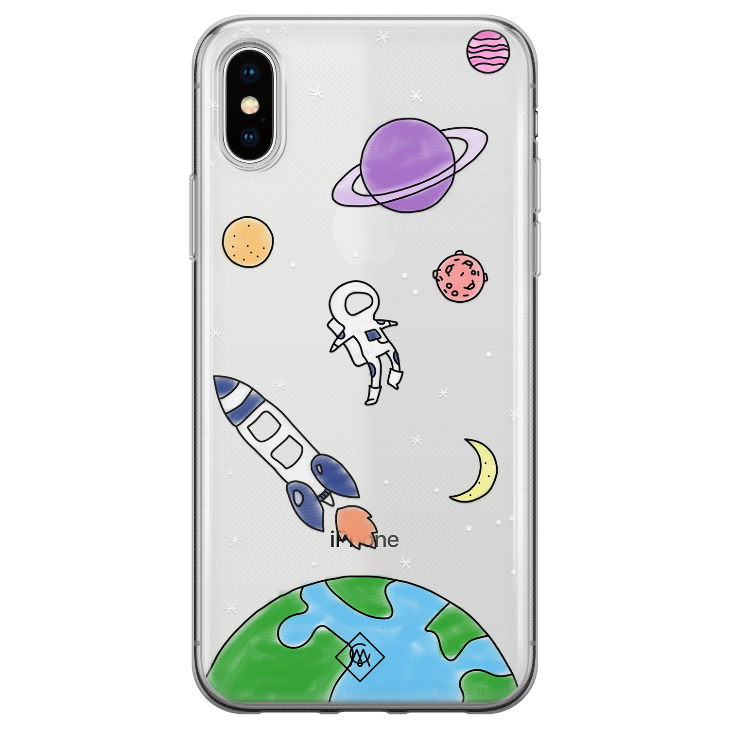 iPhone X XS transparant hoesje Universum