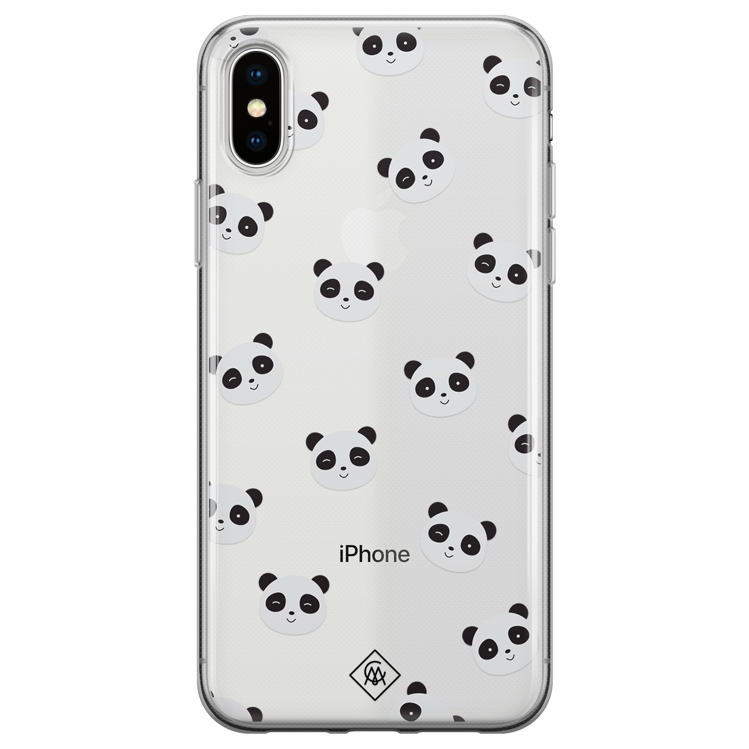 iPhone X XS transparant hoesje Panda