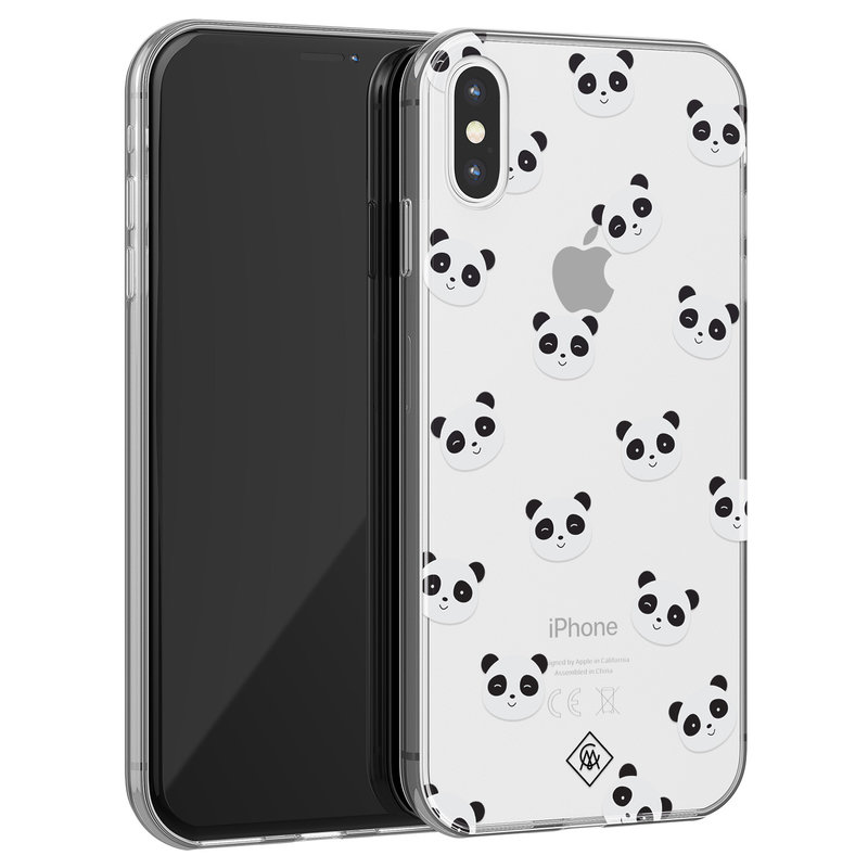 Casimoda iPhone X/XS transparant hoesje - Panda