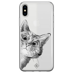 Casimoda iPhone X/XS transparant hoesje - Peekaboo