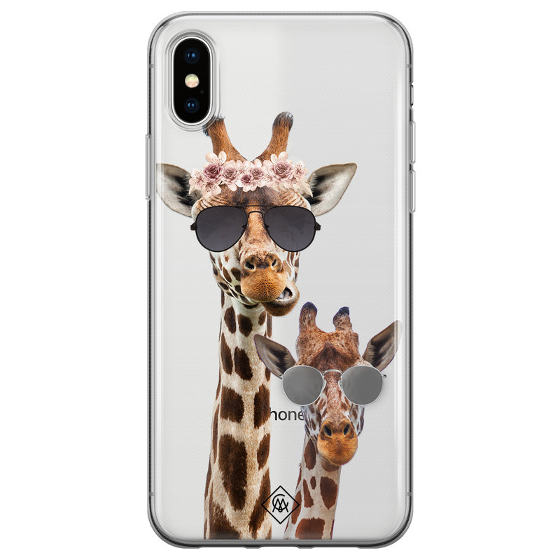 Casimoda iPhone X/XS transparant hoesje - Giraffe