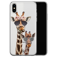 Casimoda iPhone X/XS transparant hoesje - Giraffe