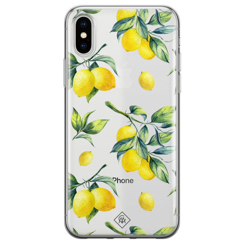 Casimoda iPhone X/XS transparant hoesje - Lemons