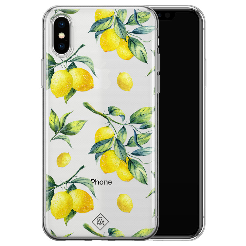 Casimoda iPhone X/XS transparant hoesje - Lemons