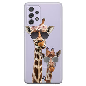 Casimoda Samsung Galaxy A52 transparant hoesje - Giraffe