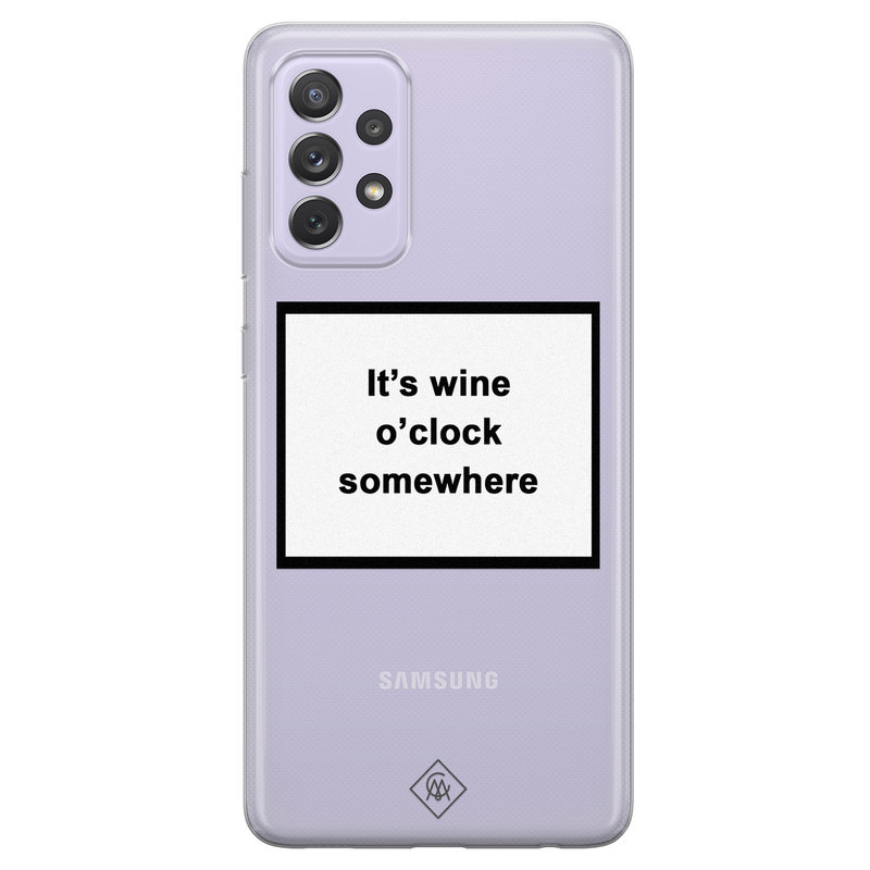 Casimoda Samsung Galaxy A72 transparant hoesje - Wine time