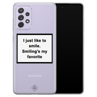 Casimoda Samsung Galaxy A72 transparant hoesje - Always smiling