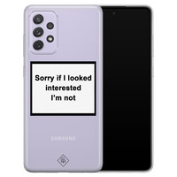 Casimoda Samsung Galaxy A72 transparant hoesje - Not interested