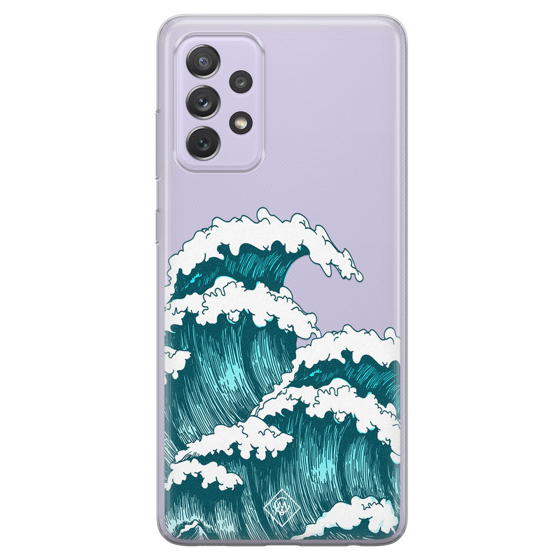 Casimoda Samsung Galaxy A72 transparant hoesje - Wave